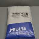 MIULEE 100% Blackout Linen Textured Curtains for Bedroom Solid Thermal Insulated Cream Grommet Room Darkening Curtains & Drapes Luxury Decor for Living Room Nursery 52 x 84 Inch (2 Panels)