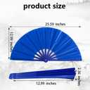 2 x Boots on The Ground Hand Fan,Boots on The Ground Fan,Clap Fans For Line Dancing,Large Folding Hand Fan,Party,Dance Enthusiasts Gift(004) (dark blue)