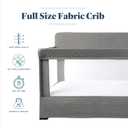 Baby Delight Lunaire Full Size Crib | Breathable Mesh Baby Crib | Tool-Free Assembly Baby Bed | Charcoal Tweed