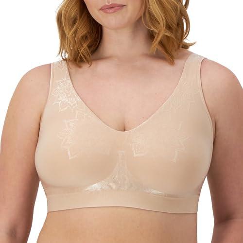 Bali Women's Wireless Bra, Comfort Revolution Seamless T-Shirt Bra, Moisture-Wicking, ComfortFlex Fit L