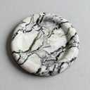 Marble Natural Round Bathroom Vanity Serving Tray, Decorative Storage Tray Circular Edge (Cloud Green)