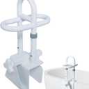 Bathtub, Entry Aid for Seniors, No Drilling, Height Adjustable, Carbon Steel Handles, Bath with Armrests Made of EVA Foam, Adjustable Wall Thickness Width 8-17 cm, Maximum Load 136 kg
