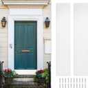 Uxcell 2pcs Door Kick Plate, 6 x 32 Inches Aluminum Kick Plate Door Plate, 1.5mm (1/16 Inch) Thickness, for Exterior Front Door or Back Door, White