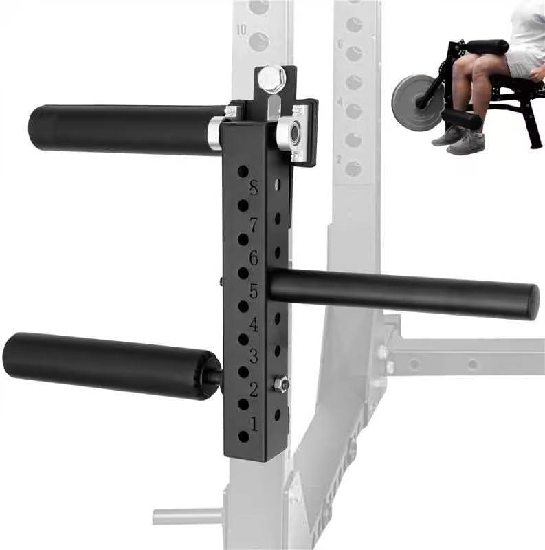 Power Rack Mounted Leg Extension and Curl Machine for Home Gym, Seated Leg Extension Equipment, Adjustable Leg Fitness Equipment Attachment for Lower Body Leg Muscle Training