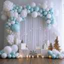 Wokceer White Backdrop Curtain for Wedding Parties 2 Pack 10x8FT Wedding Curtains Photo Backdrop Drapes Polyester for Photoshoot Baby Shower Birthday Party Curtains Background 4 Panels 5x8FT