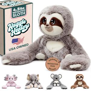 Weighted Stuffed Animals for Adults, Teens and Kids - 36 Inch Long Plush Arms for Hugs - 4.5lb Sloth Stuffed Animal Plushies - Marshmallow Sloth