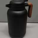 68oz Thermal Coffee Carafe, Stainless Steel Double Wall Vacuum, Carafes for Keeping Hot, Large Carafes for Hot Liquids, Cold Drinks, Tea (Black)