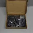 Qunclay 100 Set 1.26 Inch Metal Curtain Rings with Eyelets Curtain Hooks for Drapes and Metal Drapery Pin Drapery Hooks for Window Door Shower Bathroom Rings (Black)