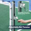 A11N Sports Pro Pickleball Net with Wheels and Hand Winch, Tournament Regulation Size, Anti-Sag Design, Perfect for Outdoor Court & Indoor Gym Floor