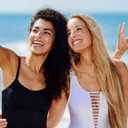 Best Friend Necklace for 2, Sun and Moon Matching Friendship Necklace Jewelry Gifts for BFF Sisters (Gold)