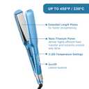 BaBylissPRO The Ultra Sleek Flat Iron, Nano Titanium, Dual Voltage, 1.5" Blue