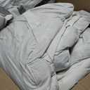 Serta Feather and Down Fiber Pillow Top Mattress Topper Full Size - 233 Thread Count 100% Cotton Mattress Pad Ultra Soft 2-Inch Support Feather Bed-White