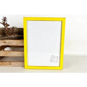 Egofine 8x10 Picture Frame Made of Solid Wood Covered by Plexiglass, Display Pictures 4x6/5x7 with Mat or 8x10 Without Mat for Table Top Display and Wall Mounting Photo Frame, Yellow