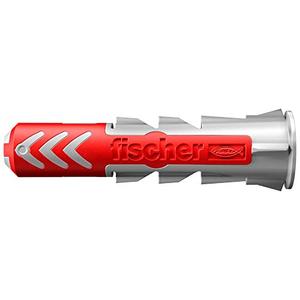Fischer DuoPower 1/4" x 1-3/16", 100 Plugs Without Screws, Powerful Universal Plug with Intelligent 2-Component Technology for Fastenings in Concrete, Bricks, Drywall, Chipboard, etc