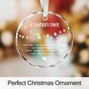 Teacher Christmas Ornament, Teacher Gifts for Women, Thoughtful Appreciation Ornaments, Appreciation Gift, 3" Glass Keepsake Teachers Ornament