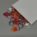 Sureio 50 Pcs Mother's Day Keychains Gifts Bulk Red Pink Heart Acrylic Key Rings Rose Flower Charm Pendant for Mother's Day Gifts