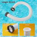 2 Pack 1.5" Pool Filter Pump Hoses, 40" Replacement Hoses for Above Ground Pools, Compatible with 15002500 GPH Filter Pumps, Sand Filters & Saltwater Systems