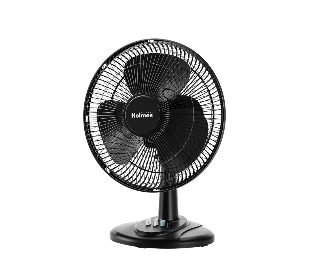 Holmes Table Fan 12", 3 Speeds, Adjustable Head Tilt