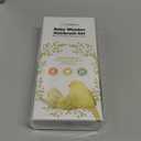 Baby Hair Brush Set for Newborns - Soft Goat Bristle Wooden Baby Brush and Comb Set Newborn Grooming Kit for Cradle Cap, Durable & Gentle, Boy, Girl Infant Essentials Care Kit (Regular, Golden Oak)