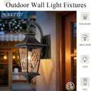 Dusk to Dawn Exterior Lighting Fixtures 21 Inch Large Porch Lights Outdoor Black Aluminum Outside Lights for House Garage and Patio E26 Socket Downwards Installation