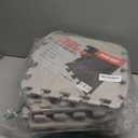 AIRHOP 12x12In Thick 18 Tiles Gym Floor Mat, High-Density EVA Foam Puzzle Gym Mat, Interlocking Foam Floor Tiles for Home Gym Exercise Equipment, Play Workout Garage Kitchen Flooring (Beige)