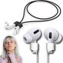 Ultra Strong Magnetic Airpod Pro Strap Anti-Lost Cord Sports Lanyard Compatible with Airpods 3rd 2nd Generation Pro 3 2 1 (Black)