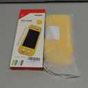 ECHZOVE TPU Case Compatible with Switch Lite, Protective Case Compatible with Switch Lite with Tempered Glass Screen Protector - Yellow