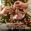 HEXMOZ Dog Christmas Ornaments 2025 - Funny Dog Ornament for Christmas Tree - Dogs Lover Gifts for Women, Mom Lady, Dogs Owners, Pet Lovers - 2 Layers Acrylic Wood Xmas Decorations