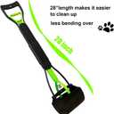 ienjoyed 28" Large Pooper Scooper for Dogs, Heavy Duty Poop Scooper for Large Medium & Small Dog, Pet Dog Pooper Scooper for Grass & Gravel Pick Up