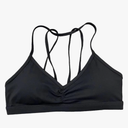 cooki Strappy Sports Bras for Women Wireless Adjustable Straps Criss Cross Back Padded Workout Yoga Bras Backless Crop Top Medium 