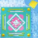 32x32in Floating Mahjong Table for Pool, Double-Sided Water Game Table | Tile Grooves & 4 Cup Holders, For Pools, Hot Tubs, Beaches & Summer Parties, Ideal For Mahjong, Poker, Dominoes & Scrabble