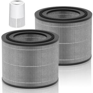 AC2224A Replacement Filter Compatible with Amazon Basics AC2224A Air Purifier, 3-in-1 Filtration System HEPA Filter with Activated Carbon, #2224RF 2Pack