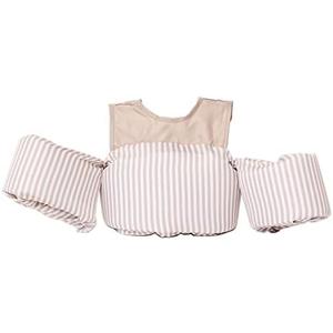 Sisterly Market Colorblock Swim Vest, Toddler Life Jacket, Cute, Simple, Life Vest for Boys and Girls (Tan Stripe)