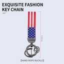 2 x American USA Flag Metal Key Fob CoverKey Case,Keychain,Accessories Compatible with 2022 2023 2024 2025 Chevy Silverado 1500 GMC Sierra 1500, 2024 2025 Silverado Sierra 2500HD 3500HD