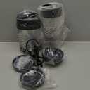 12-Piece Smoothie Blender Maker 25,000 RPM Personal Blender for Ice Crushing Smoothies & Frozen Drinks Nuts with 23oz, 32oz, 37oz Portable Cups Two 6-Leaf Stainless Steel Blades, Silver