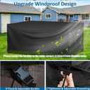 Outdoor Table Cover, Patio Furniture Covers Waterproof, 420D Rectangular Outdoor Couch Cover - Lawn Patio Covers for Outside Sofa, Dining Table Chairs Sets (55" L x 55" W x 35" H)