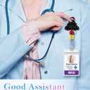 2 x Plifal Christmas Badge Reel Retractable - Cute Christmas Tree Black Cat Santa Hat cat Badge Reel Holder with Alligator Clip, Gifts for Nurse Office Worker Medical Assistant Student ID Accessories