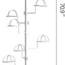 Hat Rack with 15 Circular Hooks Floor Hat Stand,White