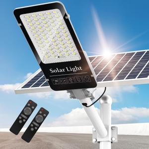 OKPRO 10000W Commercial Split Solar Street Light Outdoor, Solar Lights Outdoor Waterproof for Parking Lot, Dusk to Dawn Solar Flood Light with Remote Control for Yard, Driveway, Road