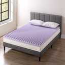 Best Price Mattress 4 Inch Egg Crate Memory Foam Mattress Topper with Soothing Lavender Infusion, CertiPUR-US Certified, Dorm Essentials, Twin XL