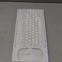 Bluetooth Keyboard and Mouse Combo,Ultra Slim Rechargeable Portable Wireless Keyboard Mouse Set Compact for Android Windows Tablet Cell Phone iPhone iPad Computer Desktop PC Laptop(White)