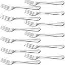 Briout Silverware, Dinner Fork 8 Inches, Forks Set of 12 Premium Food Grade Stainless Steel Forks for Home Kitchen Party Restaurant, Mirror Polished Dishwasher Safe