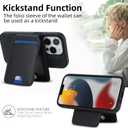 Case for iPhone 12 & iPhone 12 Pro Case Wallet magsaf Compatible 2 in 1 Detachable Magnetic with Card Holder Back Cards Slot Pu Leather Shockproof Stand Phone case for Women Men-Black