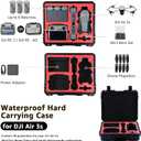 Waterproof Hard Case for DJI Air 3S Fly More Combo | Holds Up to 6 Batteries | DJI RC2 / RC-N3 / N2 Remote Controller, Propellers, Charging Hub and Accessories | Shockproof, Dust-proof