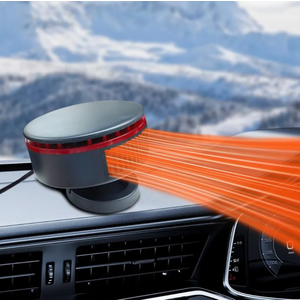 12V Portable Car Heater Fan, 360 Degree Rotation Automobile Windscreen Heater Plug in Cigarette Lighter, 2 in 1 Fast Heating & Cooling Windshield Defrost Defogger for Car Truck SUV (Red