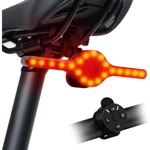 X8 Smart Bike Tail Light USB Rechargeable, 21* LED 300 Lumens Bike Lights for Night Riding, with Turn Signals & Brake Sensing, 9 Modes for Night Riding- Long Lasting Bicycle Lights
