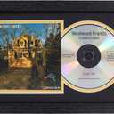 GMFrames CD Display Frame with Real Glass,Signed CD Music Frame for for Disc and Booklet,Wall and Tabletop,Black and Gold Mat