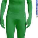 Full Bodysuit Include Zipper Helper Unisex Adult Costume Without Hood Spandex Stretch Zentai Unitard Body Suit (Large, Green)
