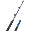 Fiblink 2-Piece Saltwater Offshore Trolling Rod 5-Feet 6-Inch Heavy Roller Rod Conventional Boat Fishing Pole(30-50lb)