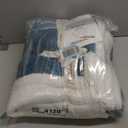 MARNUR Heated Blanket Twin Size 62"x 84", Flannel & Sherpa Electric Blanket with 10 Hours Timer, 6 Heat Settings, Machine Washable, Blue